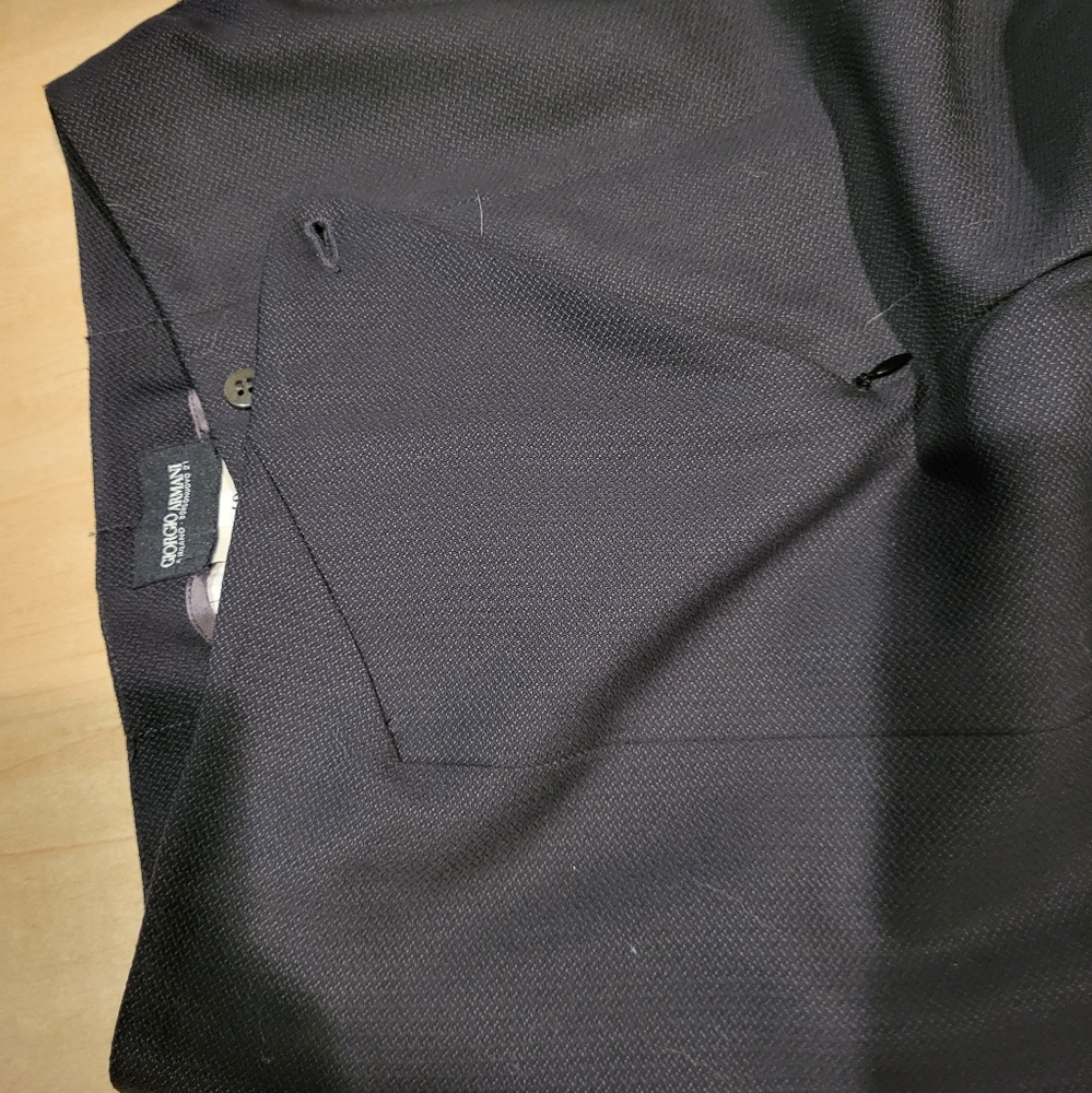 Giorgio Armani criss cross waist straight leg trouser